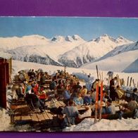 Skifahrerterasse Restaurant Saluver bei Celerina 1960