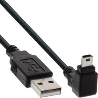 InLine USB 2.0 Mini-Kabel, 1m, Weiß – USB-A Auf Mini-B Stecker, Für Kameras, ältere Geräte & Externe Festplatten