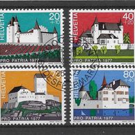 020) Schweiz 1977 Schlösser Mi. Nr. 1096/99 kpl. Satz gestempelt