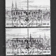 022) Schweiz 1995 Stadtansicht Basel Mi. Nr. 1554/56/57 Zd. gestempelt