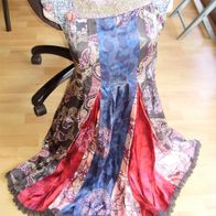 odd molly Kleid 100% Seide ausgefallen Perlenstickerei Gr 1 = S