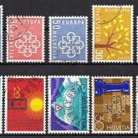 02) Schweiz - 20 gestempelte Briefmarken aus den Jahren 1957-1970 - siehe 2 Scans