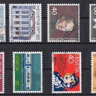 05) Schweiz - 17 gestempelte Briefmarken aus den Jahren 1978-1986 - siehe 2 Scans