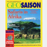 GEO SAISON - Safaris in Afrika, USA, Ägypten - Ausgabe Dezember 1996