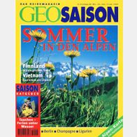 GEO SAISON - Sommer in den Alpen, Finnland, Vietnam - Ausgabe Juli/ August 1997