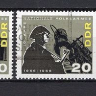 DDR 1966 10 Jahre Nationale Volksarmee (NVA) MiNr. 1161 - 1164 ESST