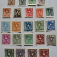 1945-Austria-Soviet occupation zone-stamps series: New National Arms-23 pcs