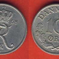 Dänemark 10 Öre 1968