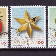 Schweiz MiNr. 2079-2081 kpl. gestempelt M€ 4,50 #G272c