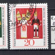 DDR 1967 Volkskunst aus dem Erzgebirge MiNr. 1333 - 1334 ESST