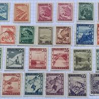 1945/1947-Austria-stamps series: Landscapes (25 stamps)