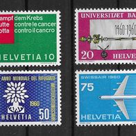 028) Schweiz 1960 Jahresereignisse Mi. Nr. 692/95 kpl. Satz postfrisch