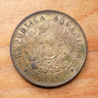 2 Centavos 1893 Argentinien