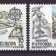 01) Andorra - Spanische Post 1983 - MiNr. 165-166 unbenutzt - Europa CEPT