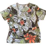 Mode Express No1 Shirt Viskose Damen Damenbekleidung Gr. 46 florales Muster