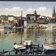 Ak Flensburg: Am Hafen (20iger Jahre)