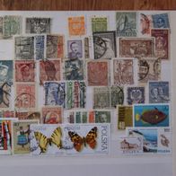 50 x Briefmarken Polen / Polska / Stamp / Pieczec - gestempelte Marken