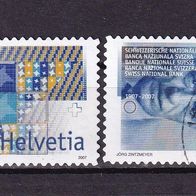 Schweiz MiNr. 1999-2000 Nationalbank komplett gestempelt M€ 3,00 #G321c