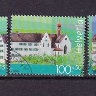 Schweiz MiNr. 1970-1972 aus Block 40 komplett gestempelt M€ 5,00 #G121f