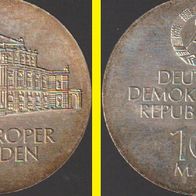 1985 DDR Semperoper 10 Mark Stempelglanz Exportqualität