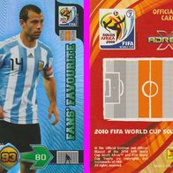 Panini Sammelkarte Adrenalyn XL WM 2010 Javier Mascherano Argentinien Fans´ Favourite