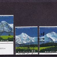 Schweiz MiNr. 1966-1968 Bergpanorama komplett gestempelt M€ 3,80 #G1410c