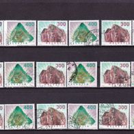 Schweiz MiNr. 1844-1845 Mineralien gestempelt zur Auswahl M€ 11,00 #H18ab