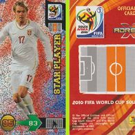 Panini Sammelkarte Adrenalyn XL WM 2010 Milos Krasic Serbien Star Player