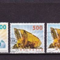 Schweiz MiNr. 1808-1809 I + II Mineralien gestempelt M€ 18,50 #G27e