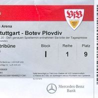 Ticket EC VfB Stuttgart -Botev Plovdiv 8.8.2013 Botew Plowdiw Bulgaria Bulgarien