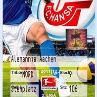 Ticket FC Hansa Rostock vs TSV Alemannia Aachen 19.8.2011 Eintrittskarte Fußball