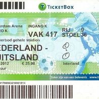 Ticket Niederlande - Deutschland 14.11.2012 Amsterdam KNVB DFB Nederland Germany