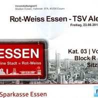 Ticket SC Rot-Weiss Essen - TSV Alemannia Aachen 23.8.2013 Eintrittskarte RWE RW