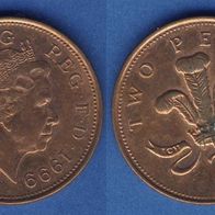 Großbritannien 2 Pence 1999