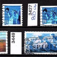 K705 USA-Vereinigte Staaten Mi. Nr. 3399 + 3427 BDo + 3442 + 3449 + 3508 BC o