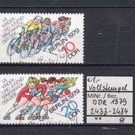 DDR 1979 Kinder- und Jugendspartakiade MiNr. 2433 - 2434 Vollstempel Dresden