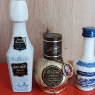 Miniaturflaschen Sammelflaschen Werbeflaschen Schnapsflaschen ALT 7-12