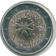 2 Euro Estland 2024 " Die Kornblume " Bankfrisch