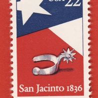 USA 1986 Mi.1790 Flagge von Texas Sporen Postfrisch