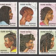 1) Guinea-Bissau 1989 - MiNr. 1004-1009 getempelt - Internationaler Frauentag