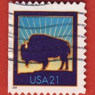 USA 2001 Mi.3488. BDI Freimarke Bison gest.