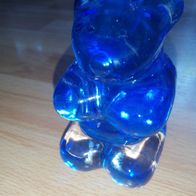 Gummibärch aus Glas Goldbär Haribo Deko blau 10 cm hoch /6 cm breit