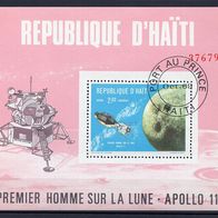 1) Haiti 1969 - Block 40 mit MiNr. 1089 gestempelt - Apollo 11