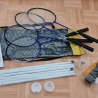Badmintonschläger 4 Stück mit Netz