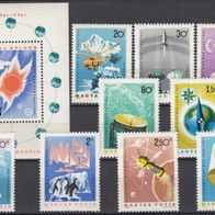Ungarn 1965-Mi.2101-2109-A + Bl-46-A Postf. * * Lot-Internationale J. der ruhige