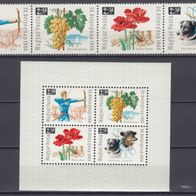 Ungarn 1966 - Mi.2271-2274-A als 4er Streifen + Bl-55-A Postf. * * Lot-Tag der