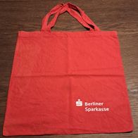 Berliner Sparkasse Beutel Leinbeutel Rot Sammeln Vintage