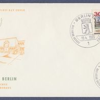 A012) Berlin FDC 1966 - MiNr. 257 - Das neue Berlin - Jüdisches Gemeindehaus (2)