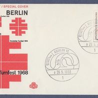 A028) Berlin FDC 1968 - MiNr. 321 - Deutsches Turnfest