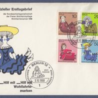 A029) Berlin FDC 1968 - MiNr. 322-325 - Offizieller FDC der Wohlfahrtspflege